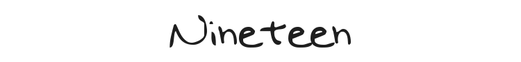 Nineteen Font