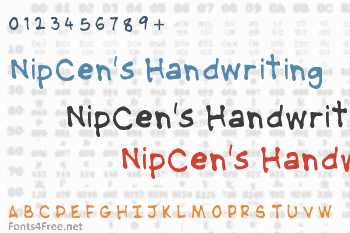 NipCen's Handwriting Font