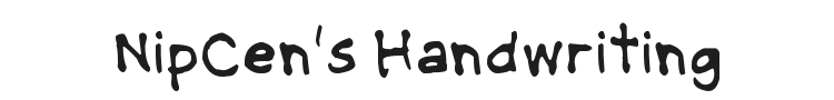 NipCen's Handwriting Font