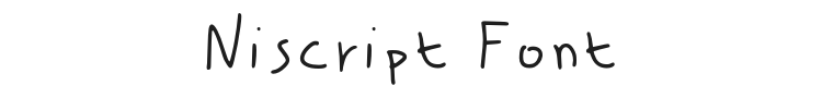 Niscript Font Preview