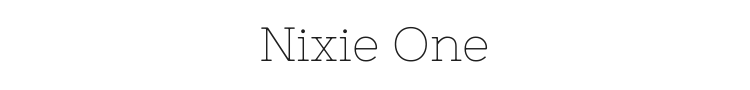 Nixie One Font Preview