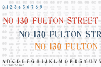 No 130 Fulton Street Font