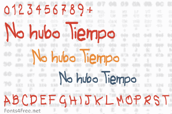 No hubo Tiempo Font