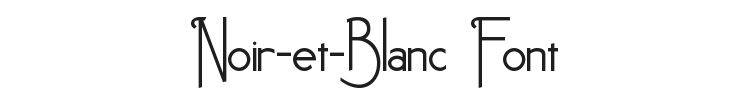 Noir-et-Blanc Font Preview