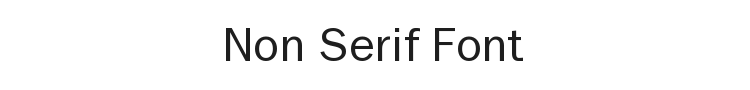 Non Serif Font Preview