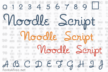 Noodle Script Font