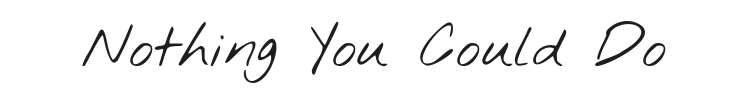 Nothing You Could Do Font Preview