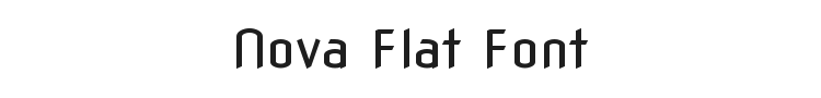Nova Flat Font Preview