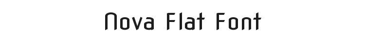 Nova Flat Font