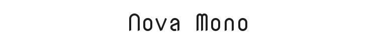 Nova Mono Font Preview