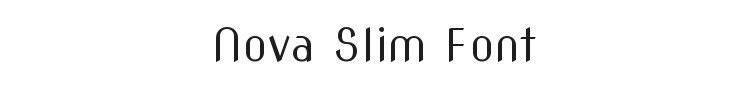 Nova Slim Font Preview