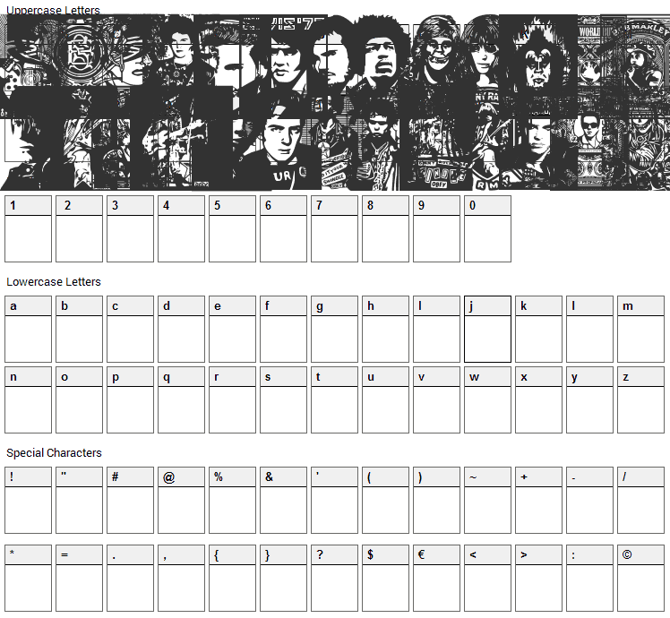 Obey Rockers Font Character Map