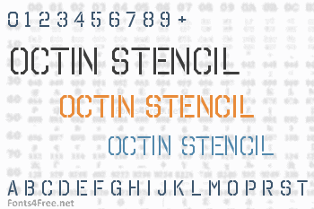 Octin Stencil Font