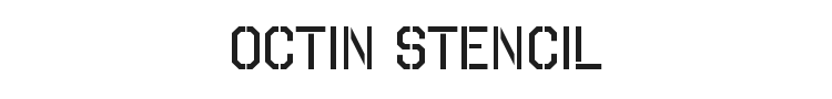 Octin Stencil Font Preview