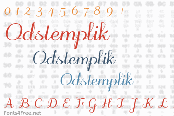 Odstemplik Font