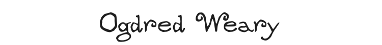 Ogdred Weary Font Preview