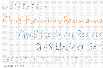 Ohm8 Electrical Resistance Font