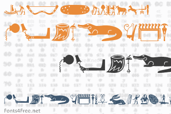 Old Egypt Glyphs Font