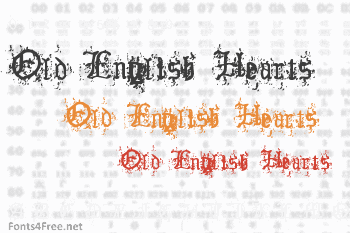 Old English Hearts Font