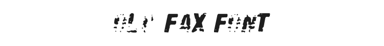 Old Fax Font