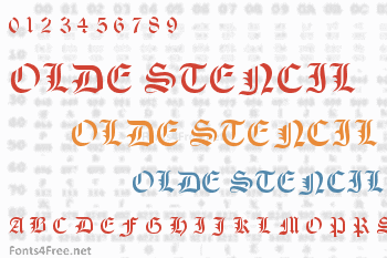 Olde Stencil Font