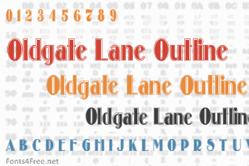 Oldgate Lane Outline Font