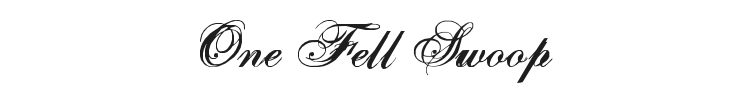 One Fell Swoop Font Preview