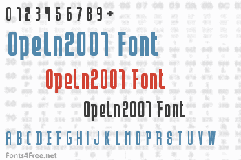 Opeln2001 Font