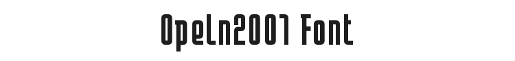 Opeln2001 Font Preview