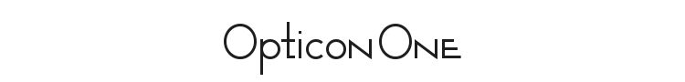 Opticon One Font Preview