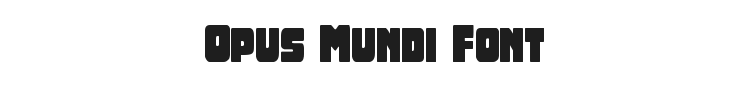 Opus Mundi Font