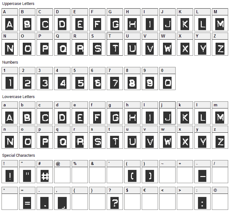 Ordner Font Character Map