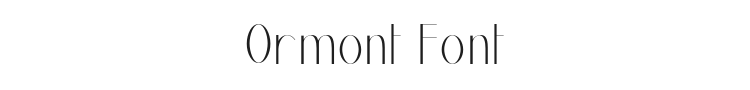 Ormont Font Preview