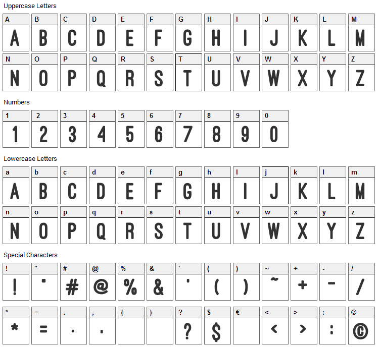 Ostrich Sans Heavy Font Character Map