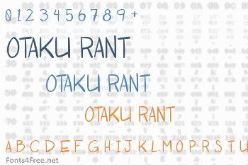 Otaku Rant Font