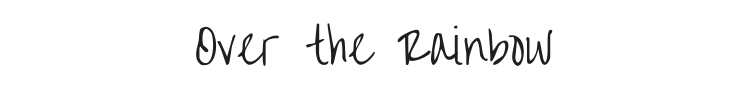 Over the Rainbow Font Preview