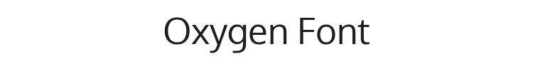 Oxygen Font