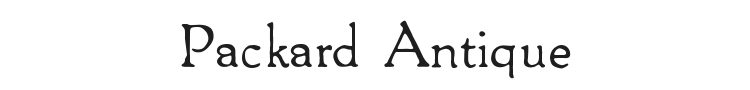 Packard Antique Font Preview