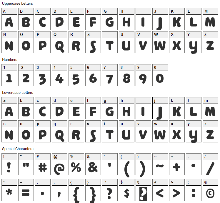 Palamecia Titling Font Character Map