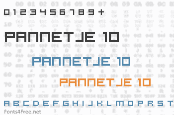 Pannetje 10 Font