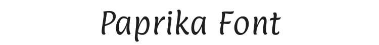 Paprika Font Preview