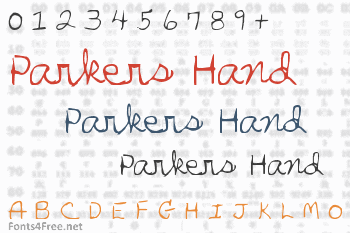 Parkers Hand Font