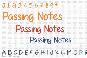 Passing Notes Font