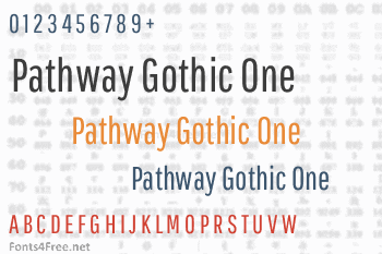 Pathway Gothic One Font