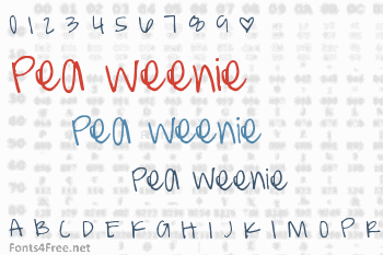 Pea Weenie Font