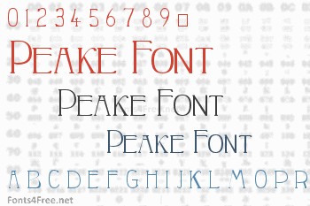 Peake Font