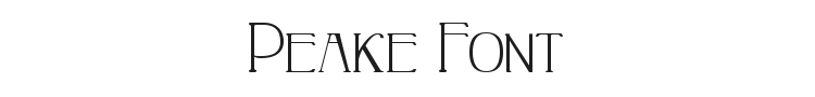 Peake Font