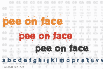 Pee on face Font