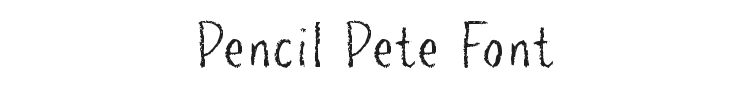 Pencil Pete Font Preview