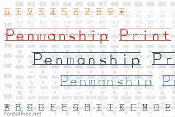 Penmanship Print Font
